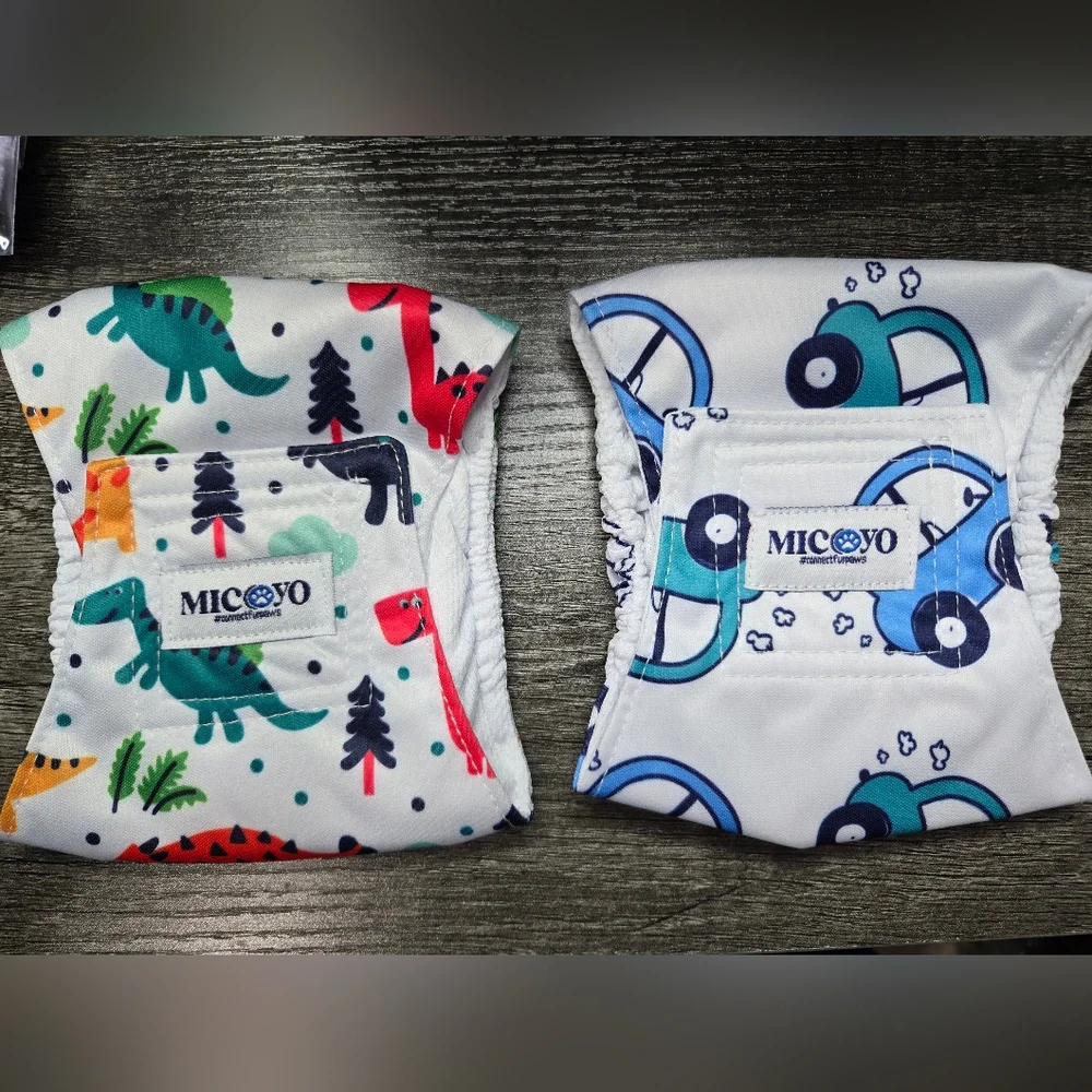 Five Washable Reusable Belly Band Male Dog Diapers XS